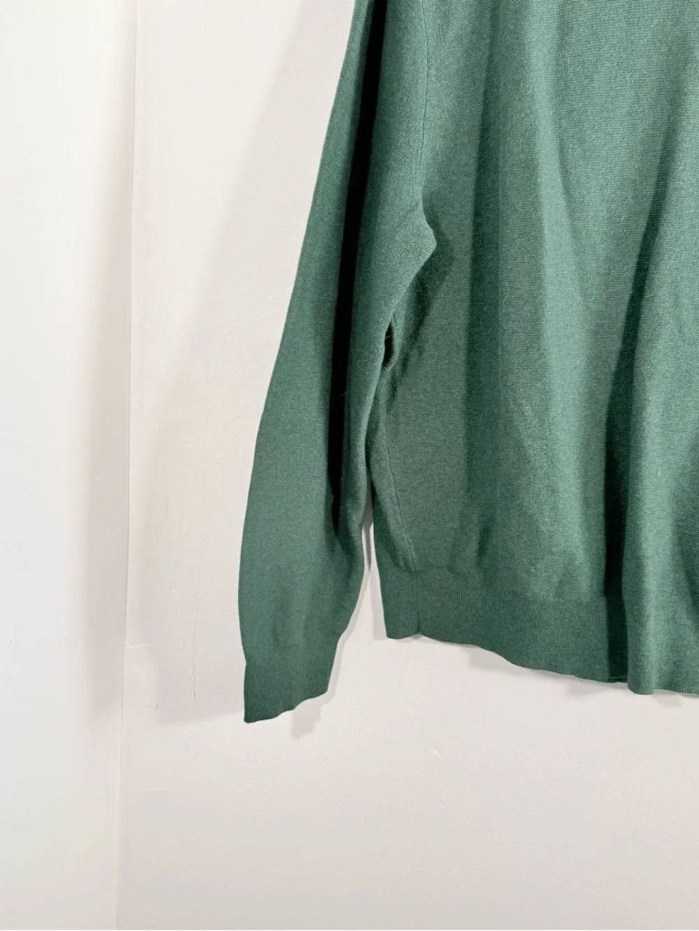 J. Crew 100% Cotton Crewneck Sweater Garter Stitch Military Green H6060 Large